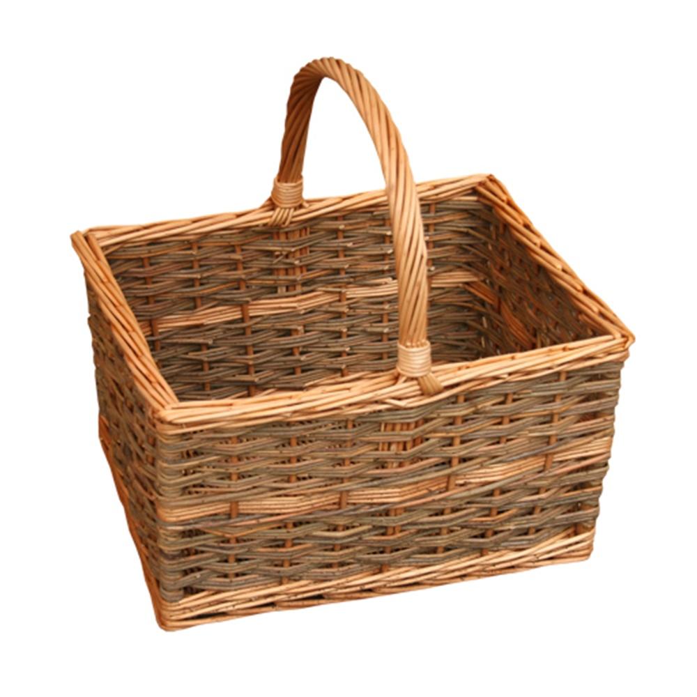 Red Hamper Wicker Yorkshire Rectangular Shopping Basket