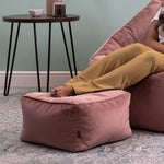 Amara Velvet Bean Bag Pouffe | Pink