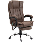 Massage Office Chair Microfibre Arms | Brown