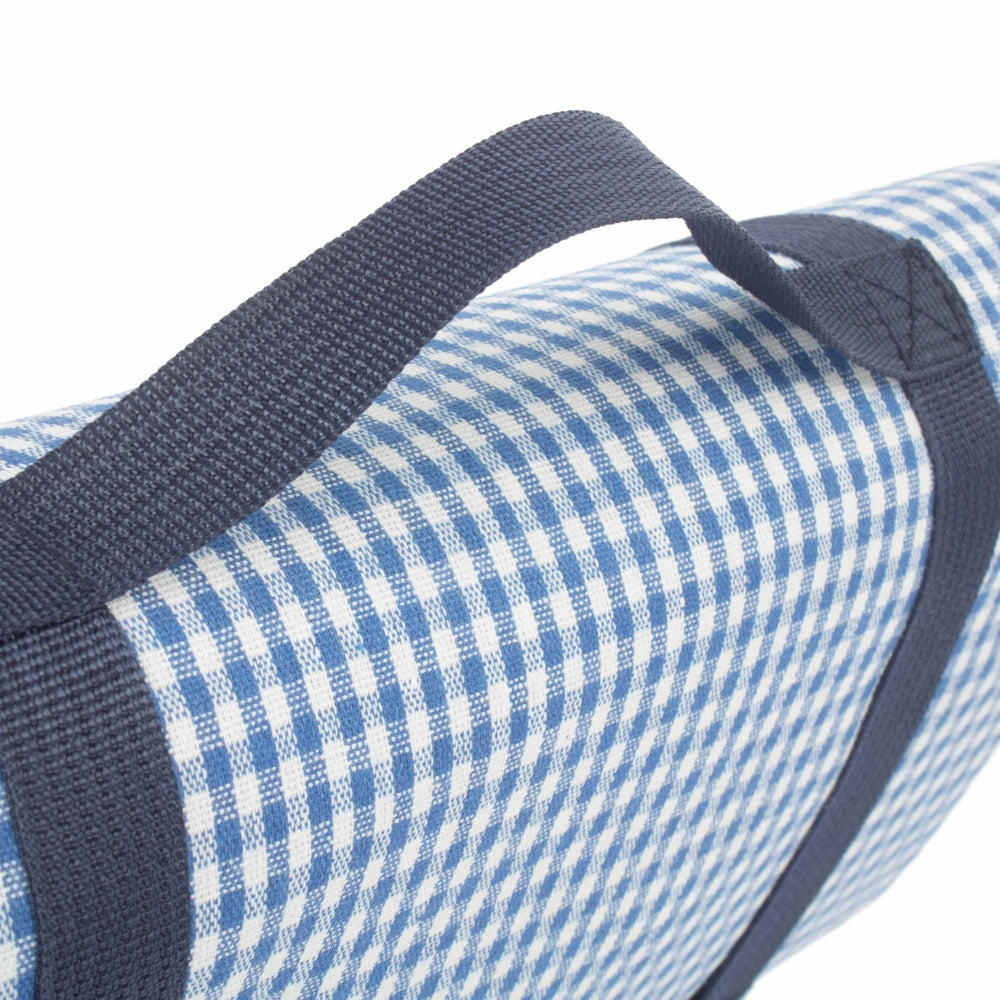 Blue And White Gingham Picnic Blanket