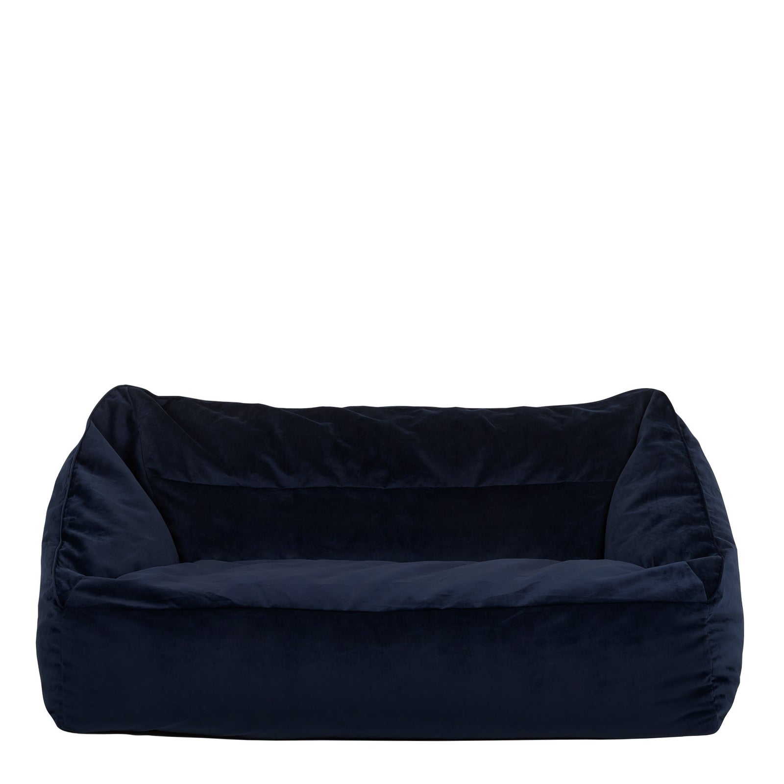 Cecilia Giant Velvet Bean Bag Sofa | Blue