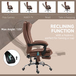 Massage Office Chair Microfibre Arms | Pale Brown