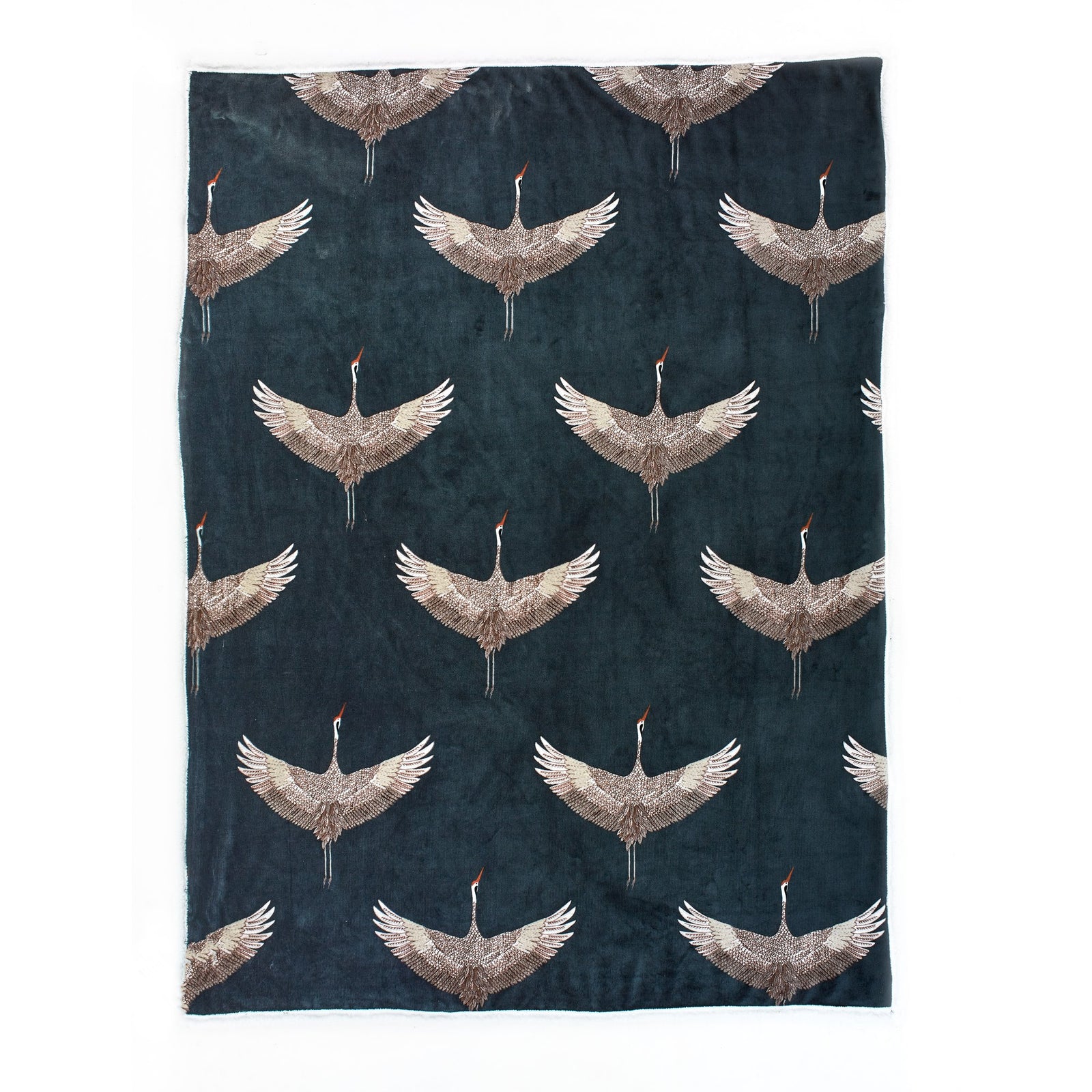 Snuggle Warm Fleece 140x180cm Throw Stork Blue