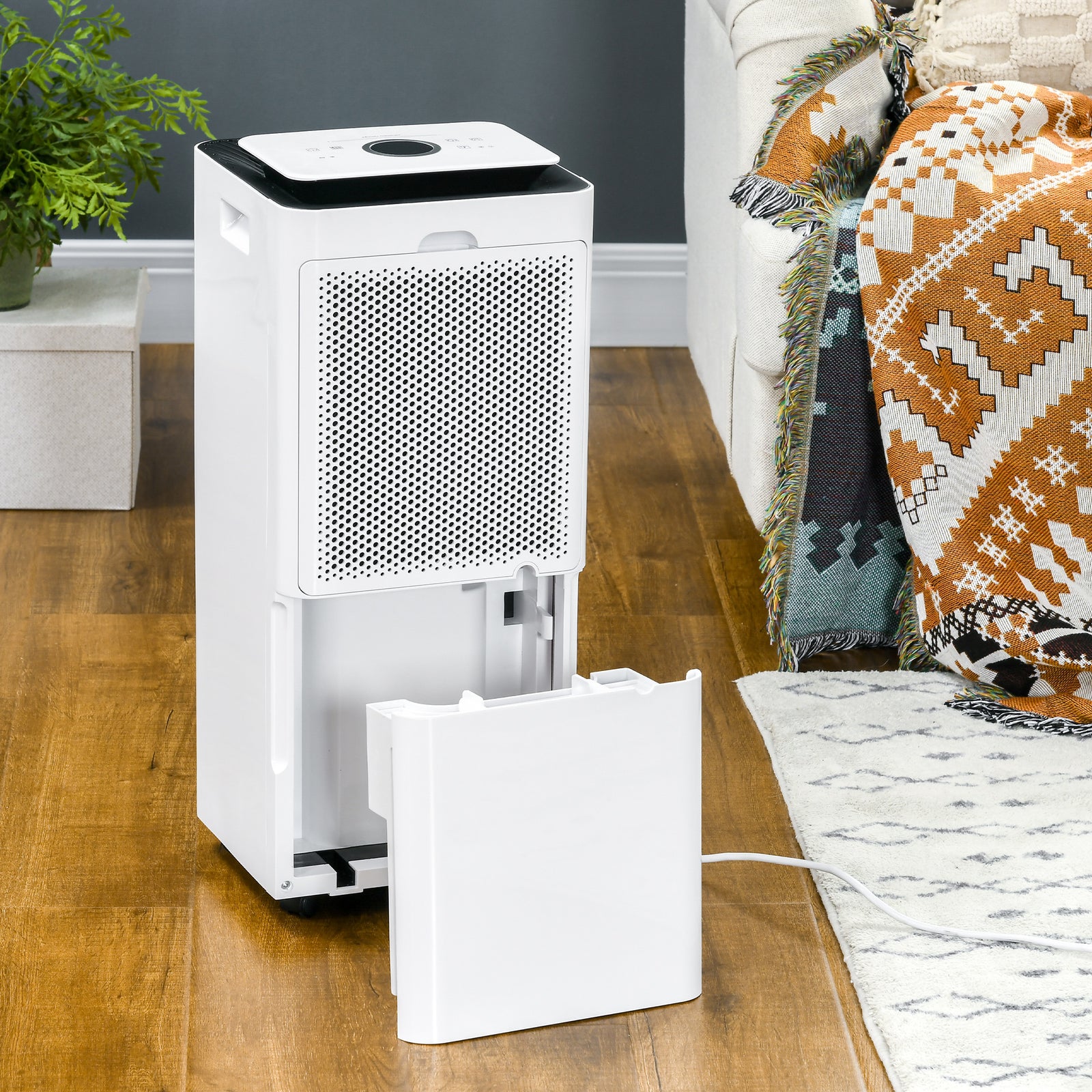 16l Per Day Quiet Air Dehumidifier With Purifier And Timer