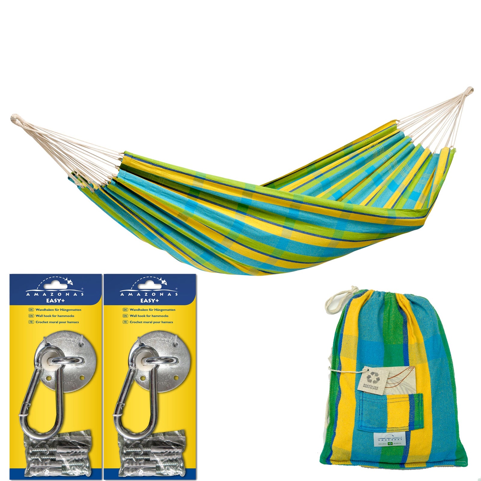 Barbados Hammock Post Perfect Hanging Set Lemon