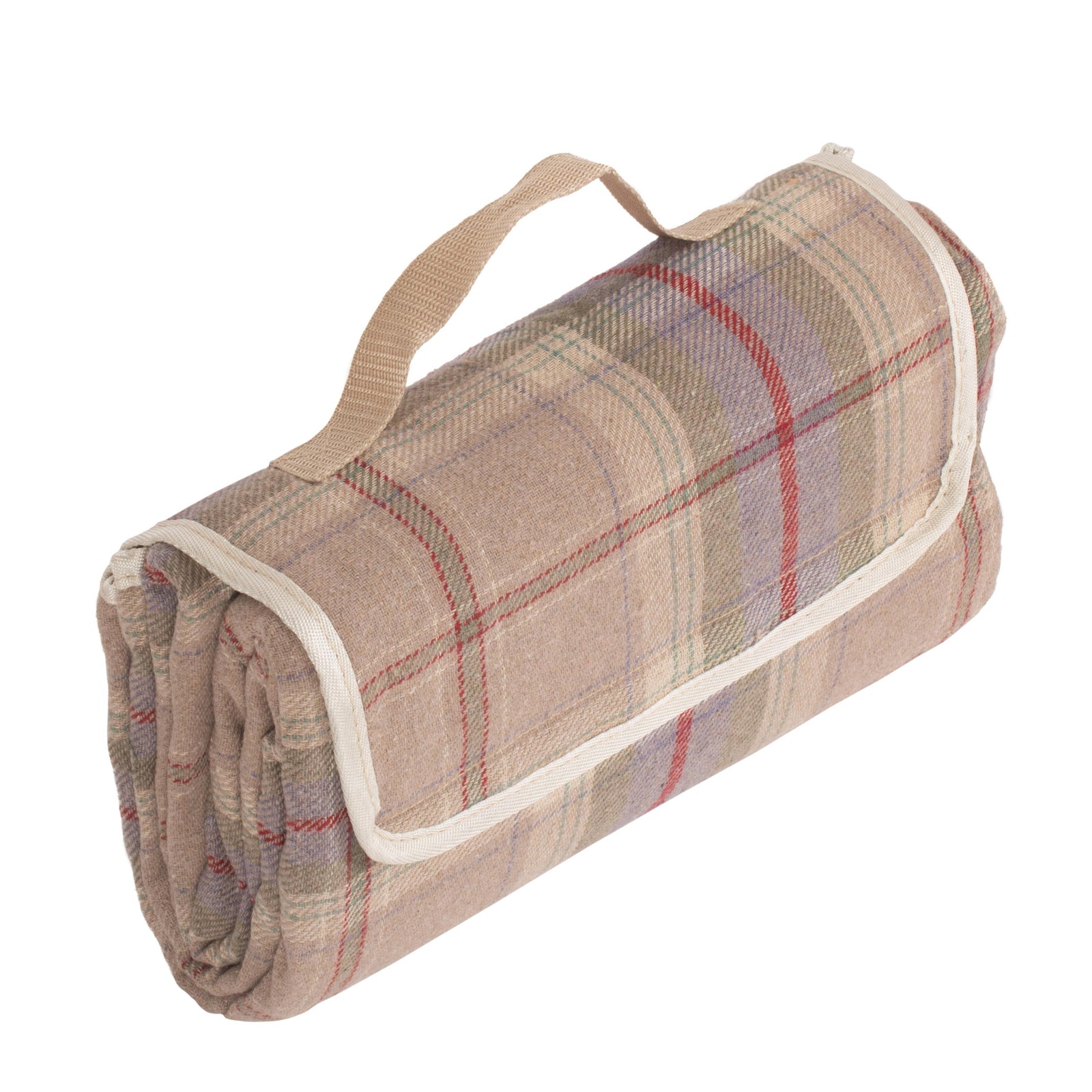 Lavender Fleece Tartan Picnic Blanket