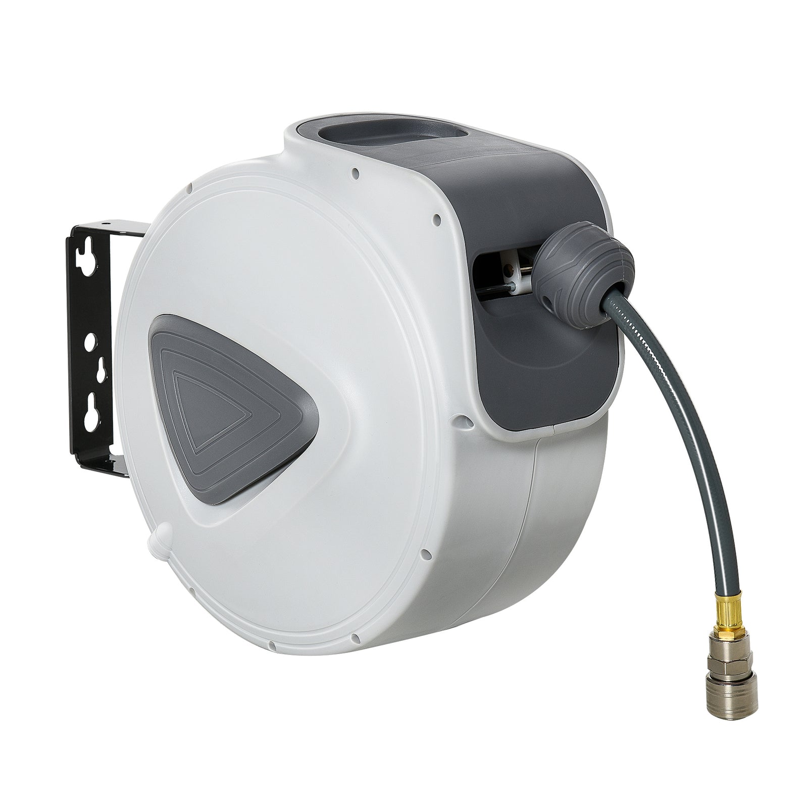 Retractable Air Hose Reel, Wall Mounted | Small | Gray