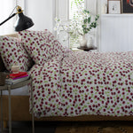 Cherry Baby Printed Cotton Rich 200 Thread Count Duvet Cover Set | King | Multi Colour