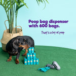 Dog Poop Bag Holder With 600 Bags