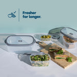 Livivo 5 Airtight Meal Prep Container Set - Rectangular