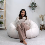 Sherpa Riviera Bean Bag Chair | White