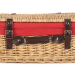 Wicker Buff 40cm Picnic Basket | Red