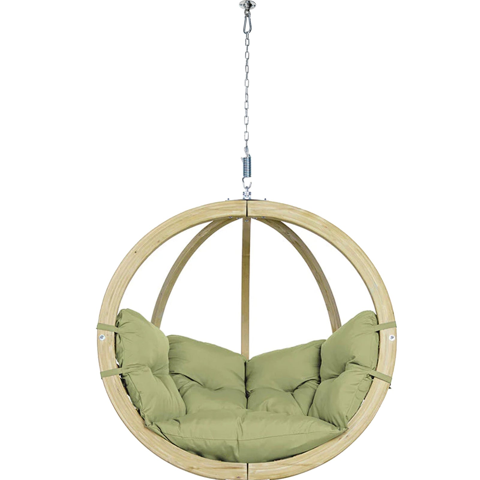 Globo Single Seater Chair Indoor Hanging Set Oliva