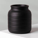 Ceramic Plant Vase Pot Flower Planter Black 13 X 13 X 14cm