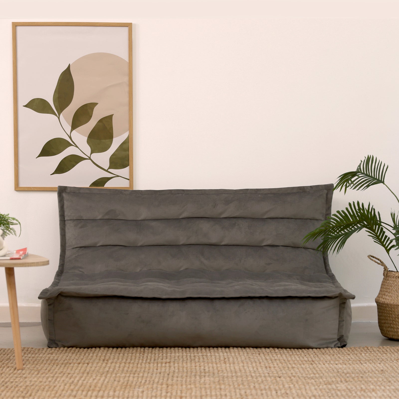 Dolce Bean Bag Lounger Sofa | Charcoal