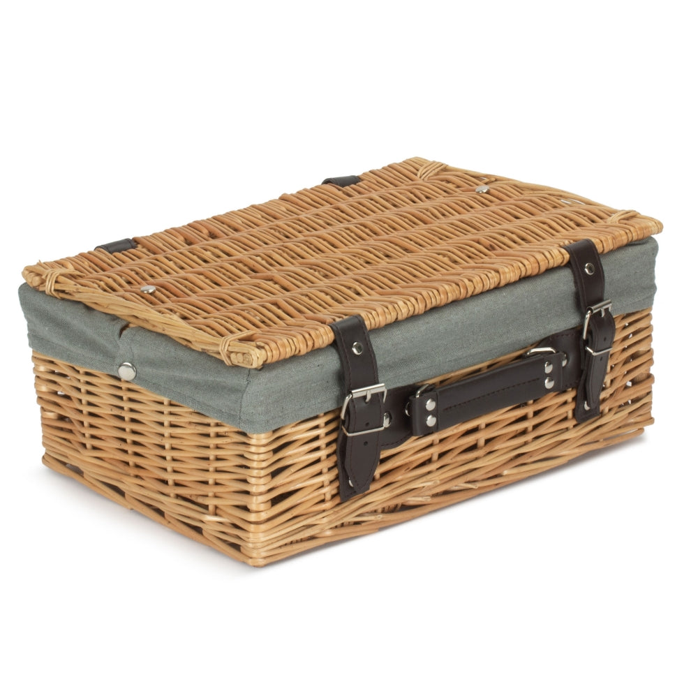 Wicker 36cm Picnic Basket | Gray