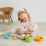 Wooden Pots & Pans Set With 2 Utensils