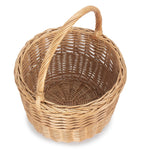 Red Hamper Light Steamed Wicker Round Orchard Shopping Basket