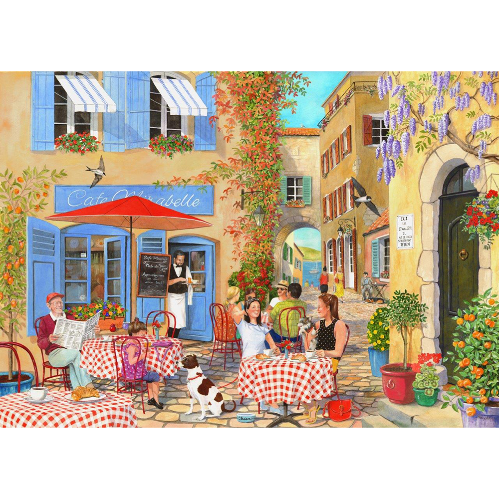 Coffe & Croissants, Big 500 Piece Jigsaw Puzzle