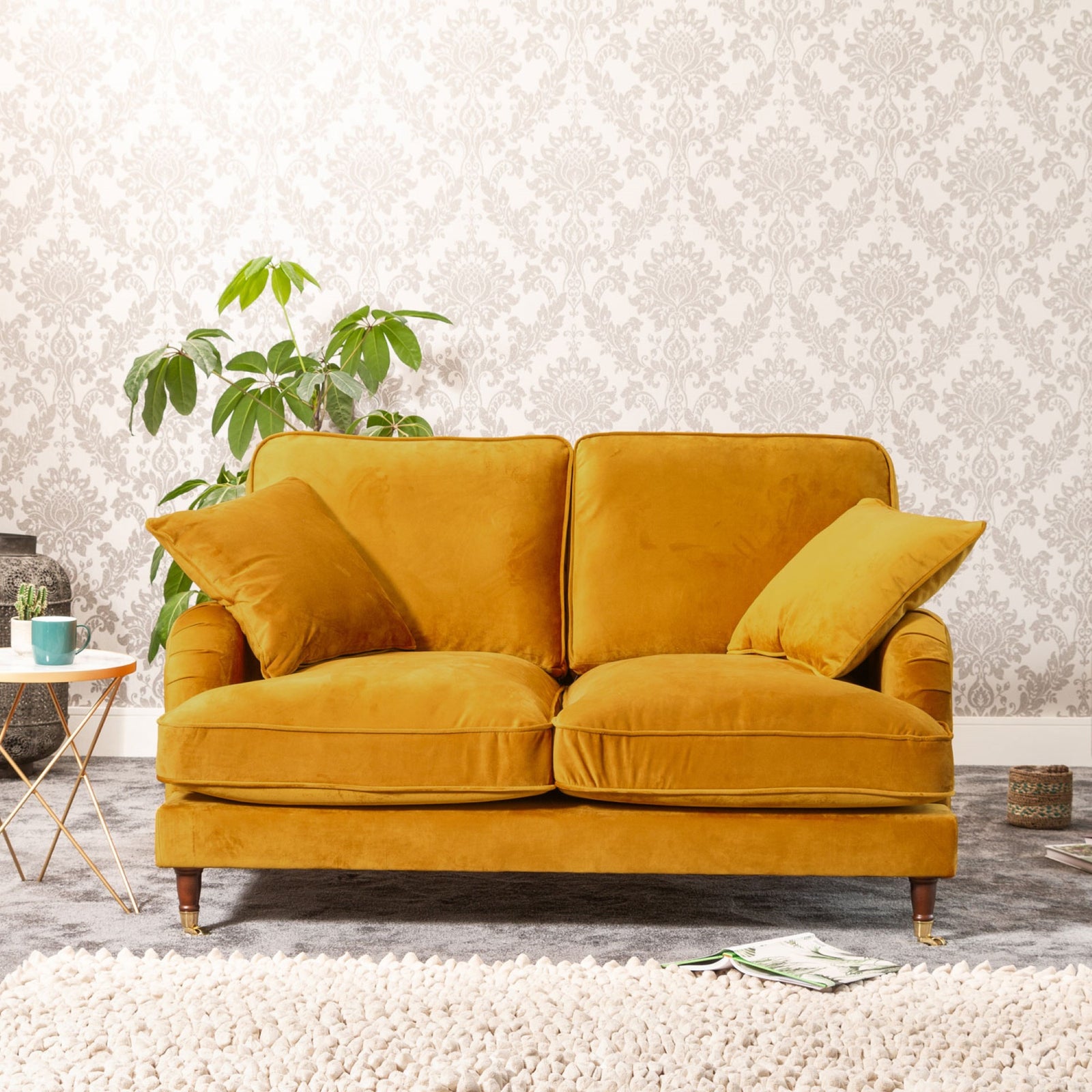 Mackenzie 2 Seat Sofa | 2 | Mustard