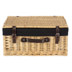 Wicker Buff 51cm Picnic Basket | Black