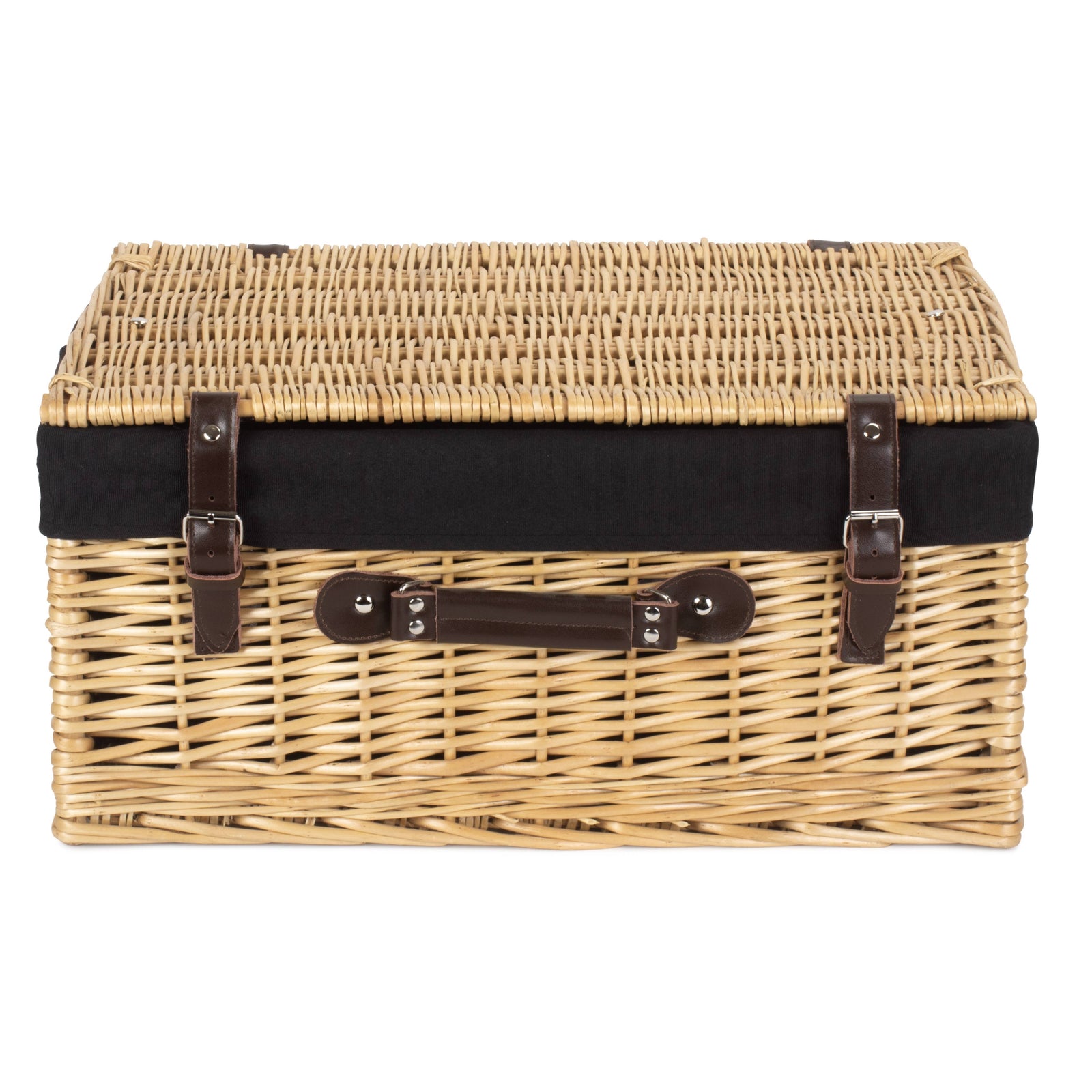 Wicker Buff 51cm Picnic Basket | Black