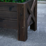 58l Wooden Raised Bed Planter Box 100x36.5x36cm