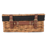 Wicker 35cm Light Steamed Picnic Basket | Black