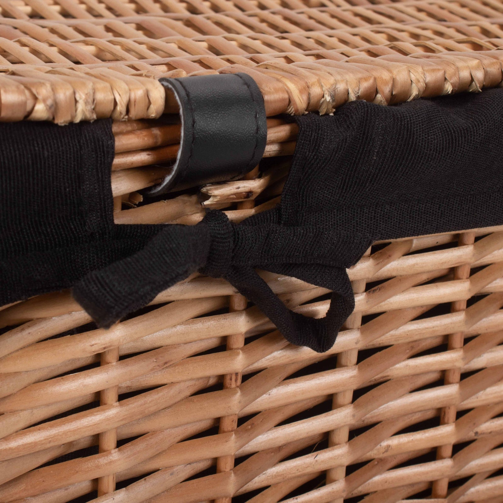 Wicker Large Packaging Hamper | Black