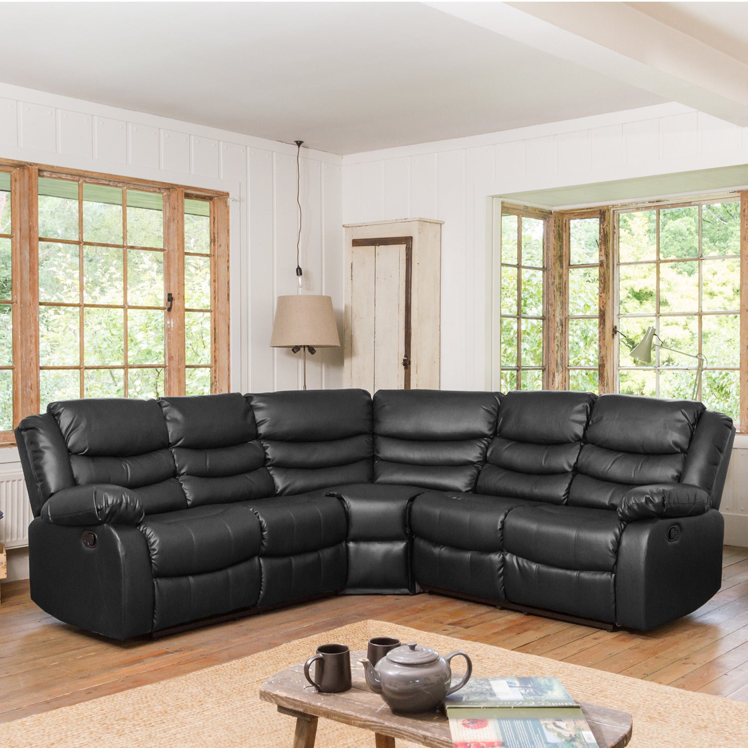 Brooklyn Reclining Corner Sofa | 5 | Black