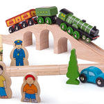 Wooden Flying Scotsman Train Set - 42 Pieces