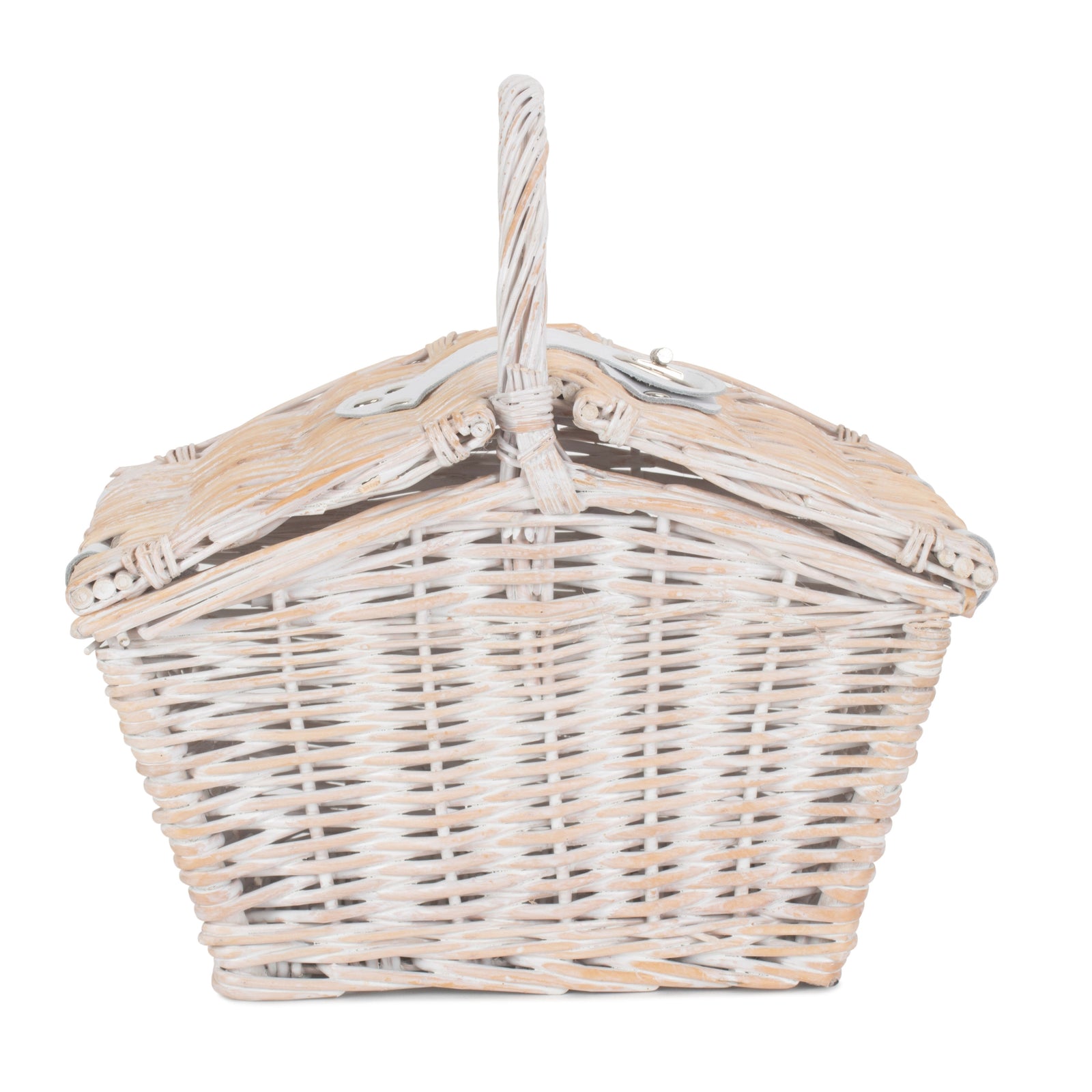 Red Hamper Wicker Small White Elegant Picnic Basket