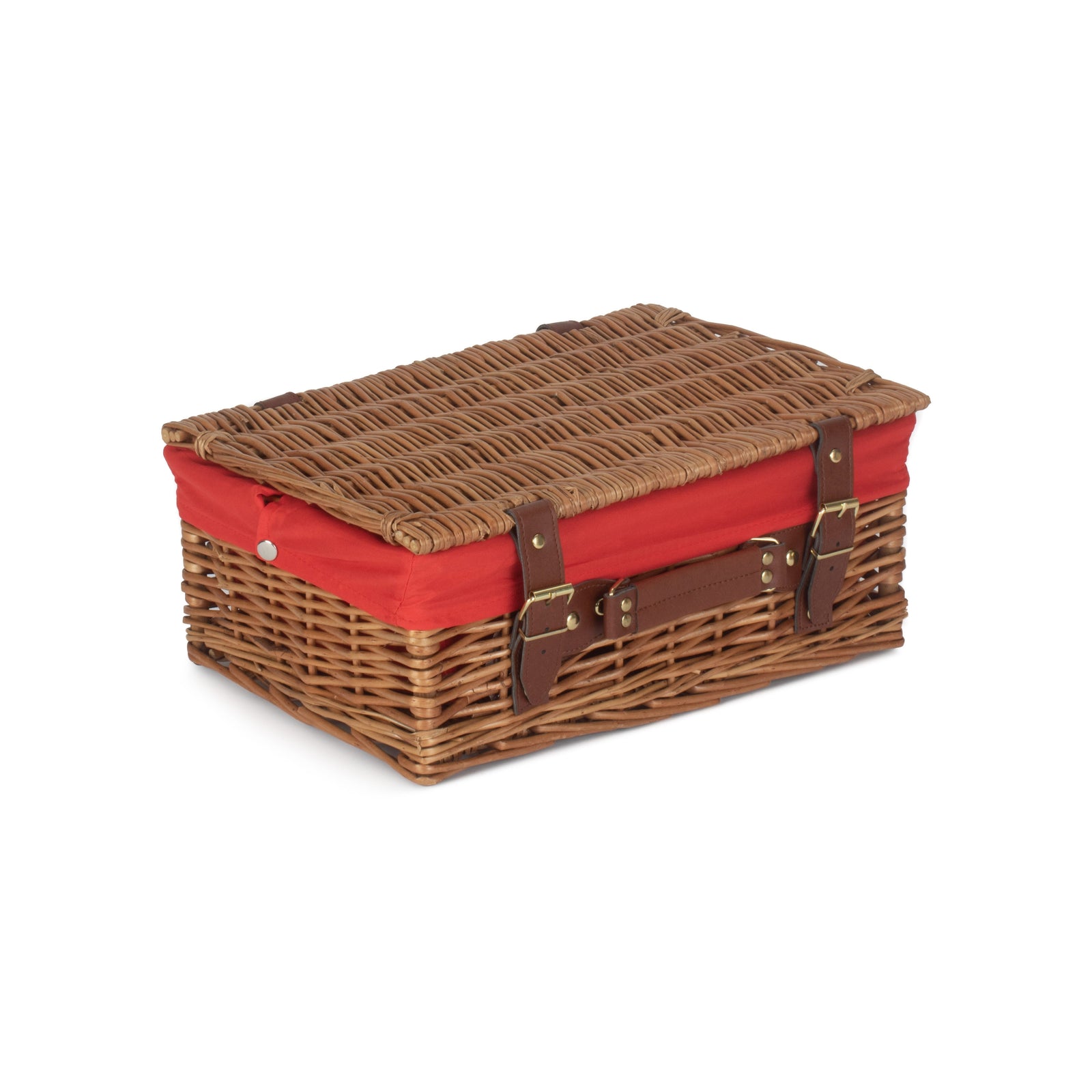 Wicker 35cm Light Steamed Picnic Basket | Red