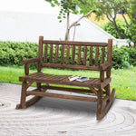 2-seat Garden Rocking Bench, Brown