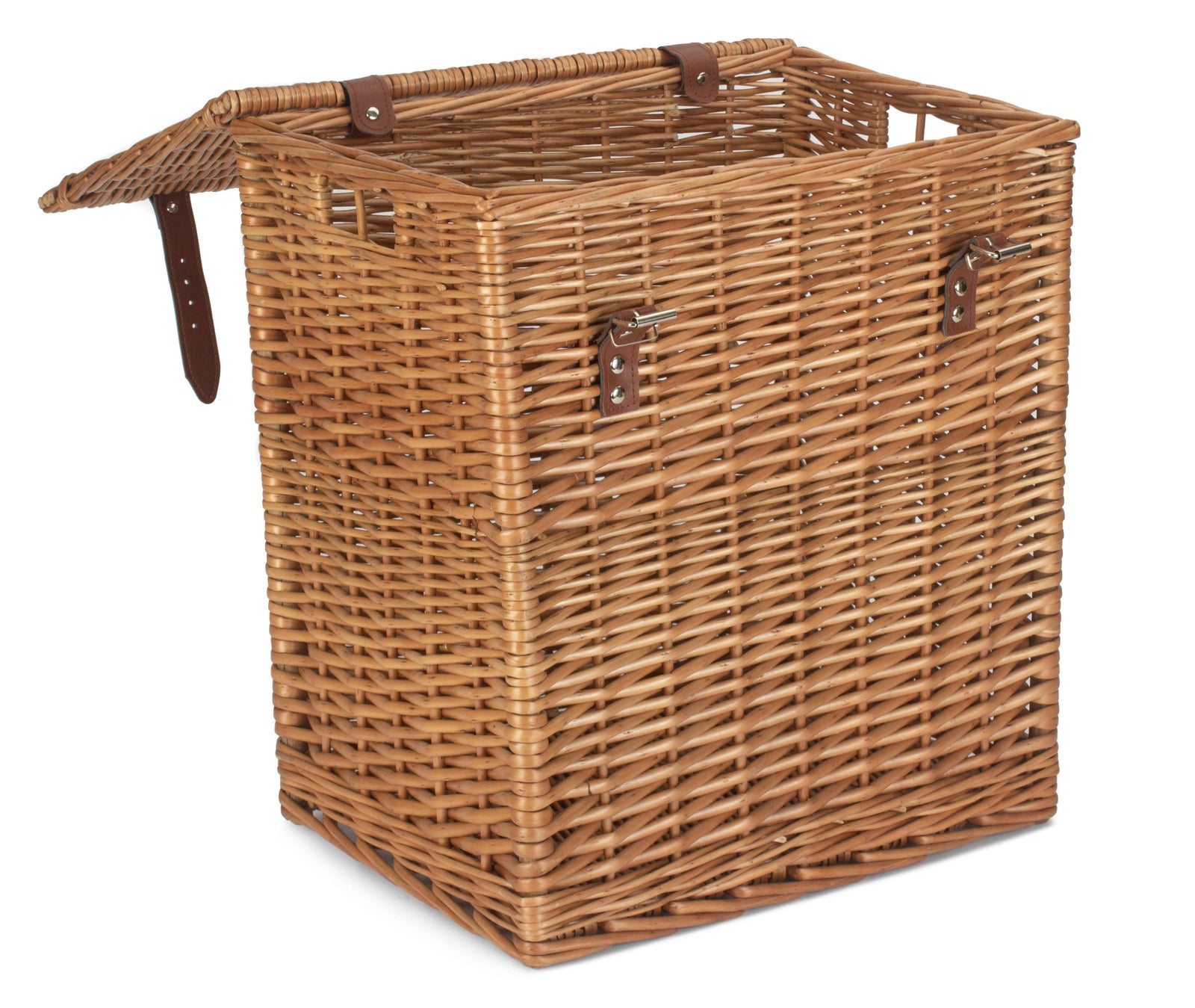 Red Hamper Wicker Double Steamed Vintner Storage Picnic Basket