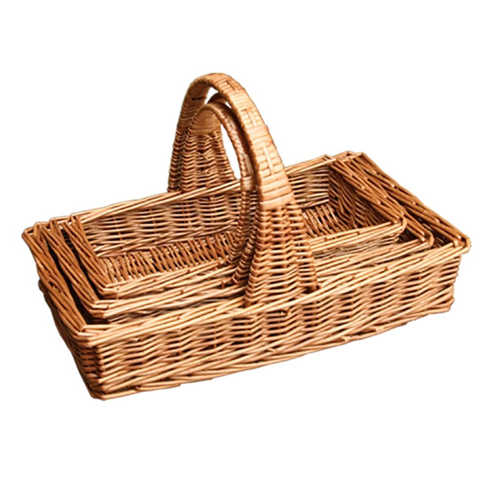 Wicker Set Of 3 Cheshire Small Garden Trugs