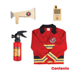 Kids Fireman Costume And Accessories, For 3-5 Year Olds