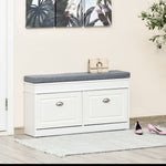 Shoe Storage Bench With Seat Cushion Cabinet Organizer