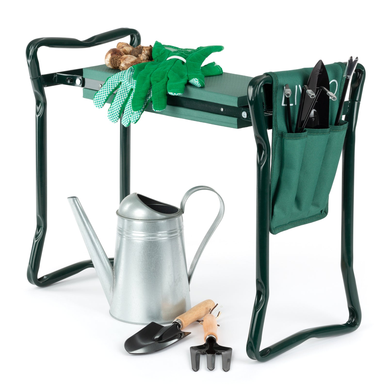 Garden Bench & Kneeler With Tool Bag