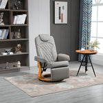 Recliner Leisure Armchair Wood Base Footrest Home Office